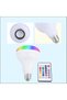مصباح LED متغير الألوان بتقنية RGB، مصباح مكبر صوت لاسلكي، 12 واط، قاعدة E27، تحكم عن بعد عبر البلوتوث.