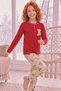 Girls' Pajama Set, Long-Sleeved Pajamas, 100% Cotton Pajama Set, Teen Girls' Pajamas, Ages 11-15. - 3