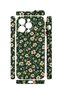 iPhone 14 Pro Vorian Camera Protective Case, Green Daisy Design. - 2