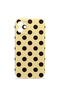 iPhone 12 Vorian Camera Protective Case, Cream Coffee Polka Dot Pattern.