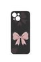 iPhone 15 Plus Vorian Camera Protective Case, Night Pink Bow.