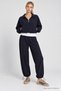Contrast Trimmed Parachute Top and Bottom Set Lby0112 Navy Blue - 2