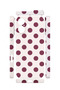 iPhone 16 Vorian Mika Camera Protective Case, White with Burgundy Polka Dots. - 2