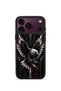غطاء هاتف iPhone 18 Pro Max Vorian Black Hole، لون أسود مع نقش نسر فضي.