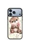 iPhone 18 Pro Vorian Black Hole Case with Pink Roses and Otter Design.