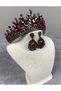 Bridal Henna Crown and Evening Earrings with Drop Stones. |   Victoria Model Sultan Crown - 2