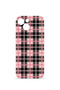 iPhone 15 Plus Vorian Camera Protective Case, Pink and Black Plaid.