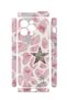 iPhone 12 Pro Vorian Camera Protective Case, Pink Satin Star Design. - 2