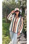 Women's Floral Patterned Soft-Textured Plush Sweatshirt Jacket with Pockets.