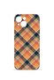 iPhone 15 Plus Vorian Camera Protective Case, Orange and Navy Blue Plaid.