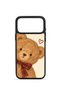 iPhone 17 Pro Max Vorian Black Hole Case with a Cream-Colored Background and a Ribbon-Bearing Teddy Bear. - 2