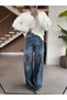 Extra Wide Leg Sofia Jeans with a Flower Print