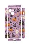iPhone 14 Plus Vorian Camera Protective Case with Lavender Horror Patterns. - 2