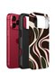 غطاء هاتف iPhone 18 Pro Max من Vorian، تصميم مزدوج الطبقات، لون إسبريسو. - 3