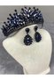 Bridal Henna Crown and Evening Earrings with Drop Stones. |   Victoria Model Sultan Crown - 4
