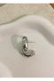Silver Earrings with an Embossed Design. - 2