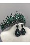 Bridal Henna Crown and Evening Earrings with Drop Stones. |   Victoria Model Sultan Crown - 3