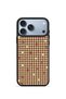 iPhone 18 Pro Max Vorian Black Hole Case, Coffee Plaid, Small Flowers.