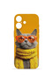 iPhone 16 Vorian Mika Camera Protective Case, Yellow Scarf Cat Design.