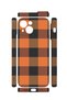 iPhone 14 Vorian Camera Protective Case, Orange, Large Plaid Pattern. - 2