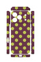 iPhone 18 Pro Max Vorian Camera Protective Case, Burgundy with Lemon Polka Dots. - 2