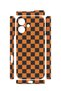 iPhone 16 Plus Vorian Camera Protective Case, Orange Checkered Pattern. - 2