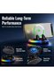 شاحن لاسلكي للسيارة مع حامل دوار 360 درجة وإضاءة RGB - 4