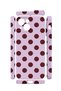 iPhone 13 Vorian Camera Protective Case, Lilac Burgundy Polka Dot Design. - 2