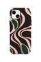 غطاء هاتف iPhone 14 Vorian ذو طبقتين بتصميم "إسبريسو فلو".