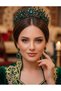 Bridal Henna Crown and Evening Earrings with Drop Stones. |   Victoria Model Sultan Crown - 2