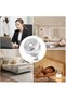 مروحة طاولة قابلة لإعادة الشحن، من نوع Type-C، مزودة بمصباح LED، تصميم مدمج. - 4