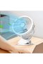 مروحة طاولة قابلة لإعادة الشحن، من نوع Type-C، مزودة بمصباح LED، تصميم مدمج. - 3