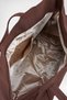 Women's Bamboo Brown Large Shoulder Tote Bag with Back Zipper Pocket and Lined Interior. - 5