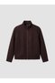 Brown Regular Fit Stand Collar Men's Coat - 4