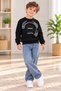 Boys' Orange Printed Sweatshirt—Casual Sportswear