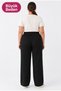 Women's Plus Size Knitted Fabric High-Waisted Pants - 2