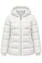 Women's Hooded Zippered Oversized Short Puffer Jacket