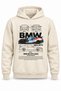 Bmw M4 Gt4 G82 Technical Drawing Dtg Printed Hoodie, No Pockets.