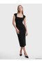 Rmz Gi̇yi̇m Farkiyla Square Roba Collar Bodycon Dress