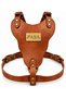 Premium Genuine Leather Dog Chest Harness – Durable, with Nameplate, Adjustable, Thick Leather, Antique-Style Accessories.