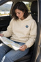Bmw Logo Minimalist Chest-Printed Hoodie, No Pockets. - 2