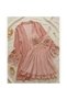 Floral Embroidered Nightgown & Velvet Robe Set – Blush Pink - 2