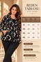 Women's Plus Size Patterned Kangaroo Pocket Zippered Hooded Long Sleeve Fleece Sweatshirt - 2