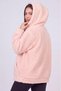 Women's zip-up hooded long plush fleece cardigan - 6