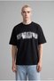 100% Cotton Boxy Fit Crew Neck Short-Sleeve T-Shirt with Front Print J0784Ax26Au - 2