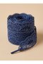 Navy Blue Lace Laces with Floral Pattern, 120 Cm, for Linen and Casual Shoes. - 2