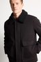 Regular Fit Plush Shirt Collar Mid-Length Coat I1253Ax26Wn