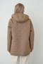 Mg Authentic Women's Hooded Quilted Patterned Jacket with Snap Buttons and Zipper Pockets. - 4