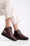 Genuine leather black women's casual booties dc3606
