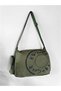 Mi̇ngalondon Totoro Printed Unisex Green Messenger Bag - 4